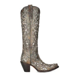 Corral Boots CORRAL WOMEN'S GLITTER EMBROIDERED STUDS CRYSTL BOOT -Western Cowboy Clothing Store A4346 boot 01