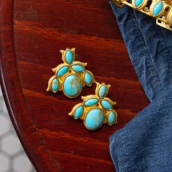 CHRISTINA GREENE BLUEBELL STUD EARRINGS - TURQUOISE -Western Cowboy Clothing Store BLUEBELLSTUDEARRINGS TURQUOISE 2 600x f365ec3e 4ca7 49ac 865a 51c8827a70a5