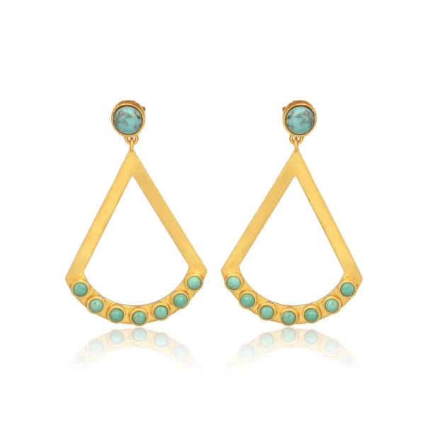 CHRISTINA GREENE TURQUOISE DROP EARRING 1 CHRISTINA GREENE TURQUOISE DROP EARRING