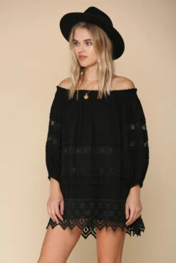 BY TOGETHER MINI OFF SHOULDER DRESS -Western Cowboy Clothing Store BYT L3816 0040 big 57ca7c5d 7931 4a10 83c0 dac2a6647250