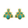 CHRISTINA GREENE BLUEBELL STUD EARRINGS - TURQUOISE