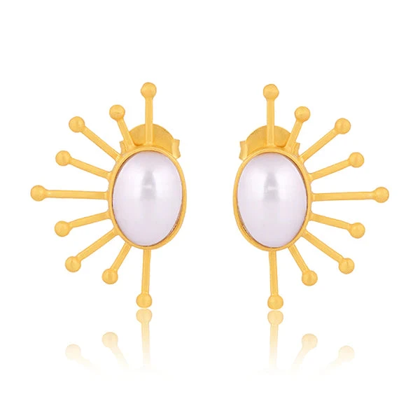 CHRISTINA GREENE RAY OF SUNSHINE PEARL EARRING 1 CHRISTINA GREENE RAY OF SUNSHINE PEARL EARRING