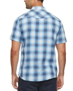 FLAG AND ANTHEM GADSDEN VINTAGE SOFT WESTERN SHIRT -Western Cowboy Clothing Store DS SP23WS1159 GADSDEN SS VINTAGE WASH WESTERN SHIRT BLUE BLACK WHITE 012 1800x1800 e1377616 319e 4ebc 8e18 3d4268d2f7c1