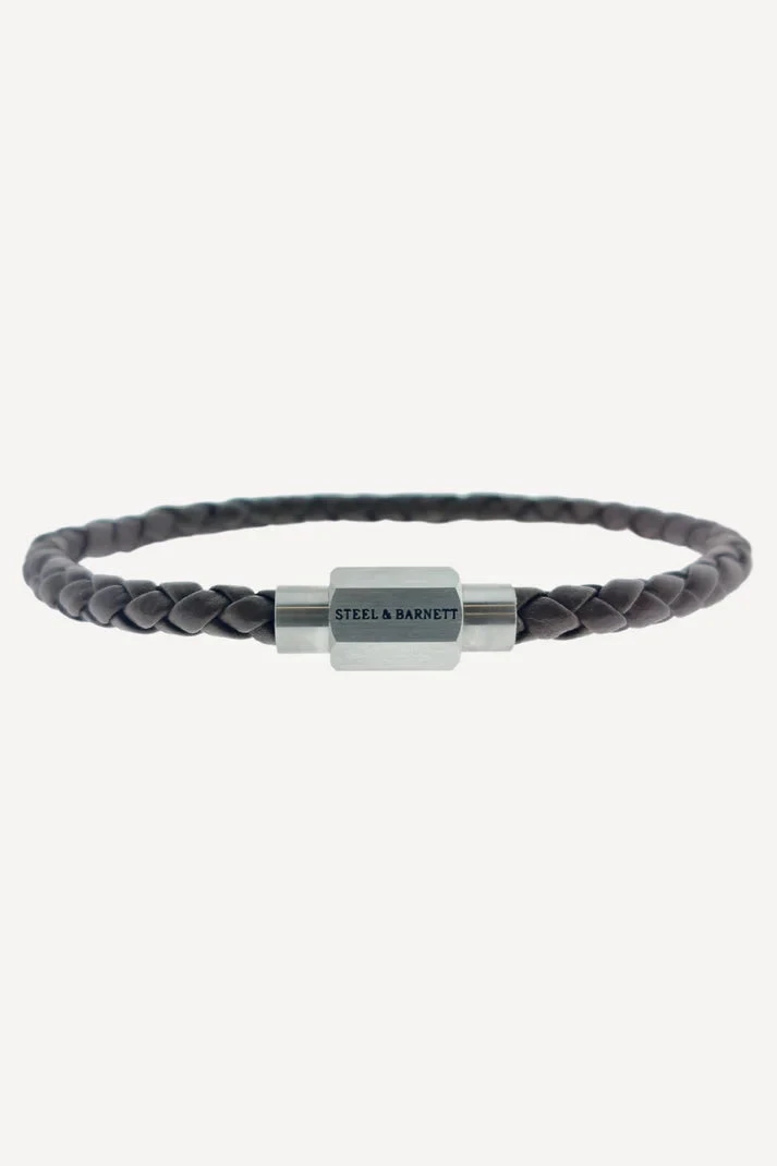 Luke Landon Bracelet- Brown | Silver 1 Luke Landon Bracelet- Brown | Silver
