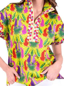 EMILY MCCARTHY PULLOVER PEEKABOO BLOUSE 8 EMILY MCCARTHY PULLOVER PEEKABOO BLOUSE -Western Cowboy Clothing Store EMCSU23 D1 PoppyPullover Peekaboo Detail1