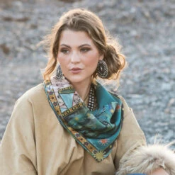 LADY OF GUADALUPE 35X35 SCARF BY DOLAN GEIMAN -Western Cowboy Clothing Store FringeScarves DolanGeiman LadyGuadelupe Scarf wildrag turquoise 4 1000x 6b285cc3 d227 460e 92ad 0ce9209b35b7