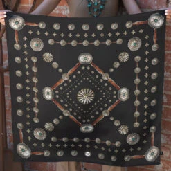 FLAGSTAFF LONG & TALL SCARF -Western Cowboy Clothing Store FringeScarves Flagstaff Conchos Black scarf wildrags 7 590x 8904380d 3fe9 499b 888a 711c5f5996de