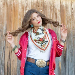 STAR OF THE WEST 26X26 SCARF -Western Cowboy Clothing Store FringeScarves Starofthewest white wildrag silkscarf 720x 31f90790 6b75 450c bbaf 2e32fdfb9337