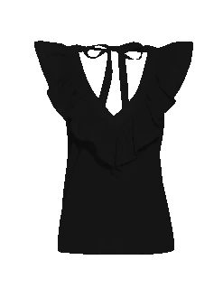 NATION GOLDA CONTRAST RUFFLE TANK -Western Cowboy Clothing Store GOLDA TANK 3149RS JBLK G 600x 5215c683 1b7a 4a53 955f 8e21ee063771