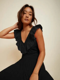 NATION GOLDA CONTRAST RUFFLE TANK -Western Cowboy Clothing Store GOLDA TANK 3149RS JBLK H 600x 67d23b82 022e 4e52 81b9 f6d807913358