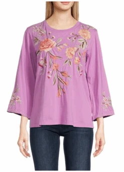 JOHNNY WAS VIENNA KIMONO SLEEVE BLOUSE