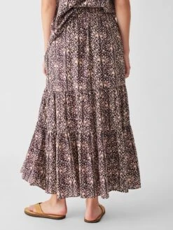 Faherty Valentina Skirt -Western Cowboy Clothing Store HOL22 faherty womens WBH2216 MKF VALENTINA SKIRT MIDNIGHT KURALA FLORAL back 1 2000x c211dce9 81d6 4846 b369 c75629b93bce
