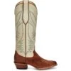 JUSTIN WOMEN'S CLARA BROWN AND WHITE BOOT