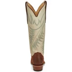 JUSTIN WOMEN'S CLARA BROWN AND WHITE BOOT 16 JUSTIN WOMEN'S CLARA BROWN AND WHITE BOOT -Western Cowboy Clothing Store JST 006 VN4464
