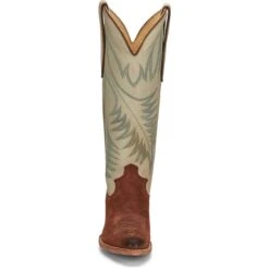 JUSTIN WOMEN'S CLARA BROWN AND WHITE BOOT 18 JUSTIN WOMEN'S CLARA BROWN AND WHITE BOOT -Western Cowboy Clothing Store JST 008 VN4464