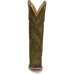 JUSTIN WOMEN'S CLARA OLIVE SUEDED BOOT -Western Cowboy Clothing Store JST 008 VN4465