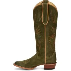 JUSTIN WOMEN'S CLARA OLIVE SUEDED BOOT -Western Cowboy Clothing Store JST 009 VN4465