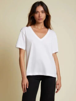 NATION NINA VINTAGE FIT V NECK TOP -Western Cowboy Clothing Store NINATEE 2157CNX WHT 1 600x 1315a614 c9f1 4dd3 8bdc 86934a900eaa