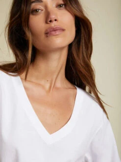 NATION NINA VINTAGE FIT V NECK TOP -Western Cowboy Clothing Store NINATEE 2157CNX WHT 3 600x 6579018e 35f6 4df8 80bd a581d09cc6e8