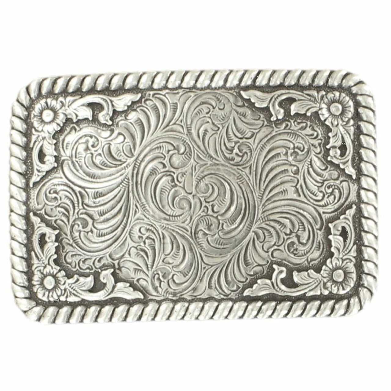 RECTANGLE SCROLL ROPE EDGE BUCKLE 1 RECTANGLE SCROLL ROPE EDGE BUCKLE