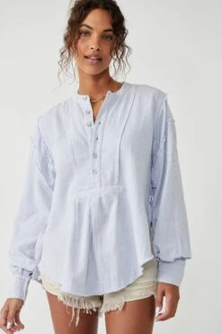 FREE PEOPLE EDGE WASHED BLOUSE
