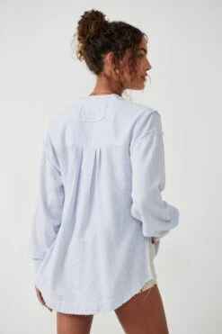 FREE PEOPLE EDGE WASHED BLOUSE -Western Cowboy Clothing Store OB1644012 4010 c