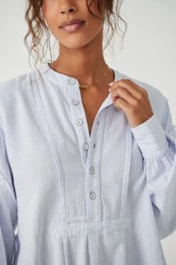 FREE PEOPLE EDGE WASHED BLOUSE -Western Cowboy Clothing Store OB1644012 4010 d