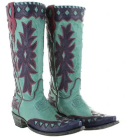 OLD GRINGO WOMEN'S MILES CITY BOOT -Western Cowboy Clothing Store Old Gringo Miles City Boots Vesuvio Aqua L3575 2 Picture 89057