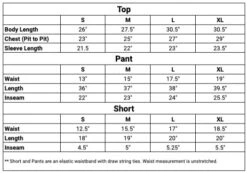 FAR WEST BAJA UNISEX PANT 5 FAR WEST BAJA UNISEX PANT -Western Cowboy Clothing Store PajamaSizeChart