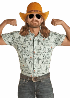 ROCK AND ROLL DENIM CONVERSATIONAL DALE SHORT SLEEVE SHIRT