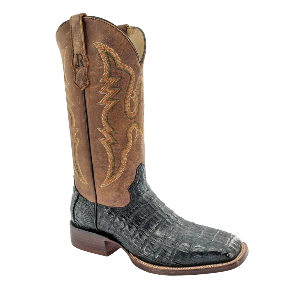 R. WATSON MEN'S CAIMAN TAIL BLACK BOOT 1 R. WATSON MEN'S CAIMAN TAIL BLACK BOOT