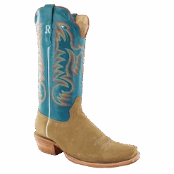 R. WATSON MEN'S ROUGHOUT SAND BLUE TOP BOOT