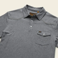 HOWLER MEN'S POLO HEATHER SHIRT -Western Cowboy Clothing Store S22 SS Shirts Ranchero Polo Deep Grey Heather Angle 1000x1000 crop center.progressive bb1be918 9e0c 430e 9f1a cd8251b1d0fa