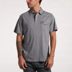 HOWLER MEN'S POLO HEATHER SHIRT -Western Cowboy Clothing Store S22 SS Shirts Ranchero Polo Deep Grey Heather Front 1000x1000 crop center.progressive 1c08dfc2 d5b5 4812 879f 30182e58638a