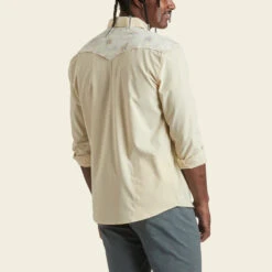 HOWLER MEN'S H Bar B Tech Longsleeve Shirt -Western Cowboy Clothing Store S23 LS Shirts HBarB Tech Grainfields Hemp Back 8416b903 6fae 448b 81b7 02ed0ac5f65f