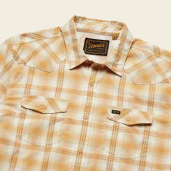 HOWLER MEN'S H Bar B Tech Longsleeve Shirt- HOME TEAM 11 HOWLER MEN'S H Bar B Tech Longsleeve Shirt- HOME TEAM -Western Cowboy Clothing Store S23 LS Shirts HBarB Tech Leon Plaid Home Team Flat Angle