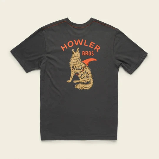 HOWLER MEN'S COYOTE HOWL POCKET TEE 1 HOWLER MEN'S COYOTE HOWL POCKET TEE