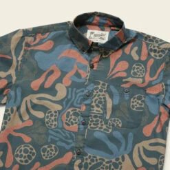 HOWLER MEN'S Mansfield Shirt- CITRON -Western Cowboy Clothing Store S23 SS Shirts Mansfield Molecular Movements Antique Black Angle