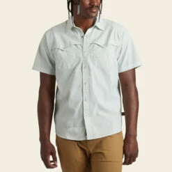 HOWLER MEN'S Open Country Tech Shirt 9 HOWLER MEN'S Open Country Tech Shirt -Western Cowboy Clothing Store S23 SS Shirts Open Country Pecos Stripe Dove Front 0f3de0f9 2d6c 4787 81d2 21dd23f3f93d