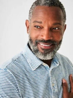 FAHERTY INDIGO STRIPE POLO 10 FAHERTY INDIGO STRIPE POLO -Western Cowboy Clothing Store SP23 faherty mens MKC0121 SWI SS INDIGO POLO SALT WASH INDIGO STRIPE detail 1 1000x 54ce5b2d c94e 4559 b167 55292ca3151f