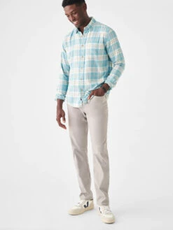 FAHERTY THE ALL TIME SHIRT -Western Cowboy Clothing Store SP23 faherty mens MWS2325 WPR MOVEMENT FEATHERWEIGHT TWILL WESTPORT PLAID front 1 1000x 2bca68a3 5a31 4ca5 80d9 397b6bbd8f9c