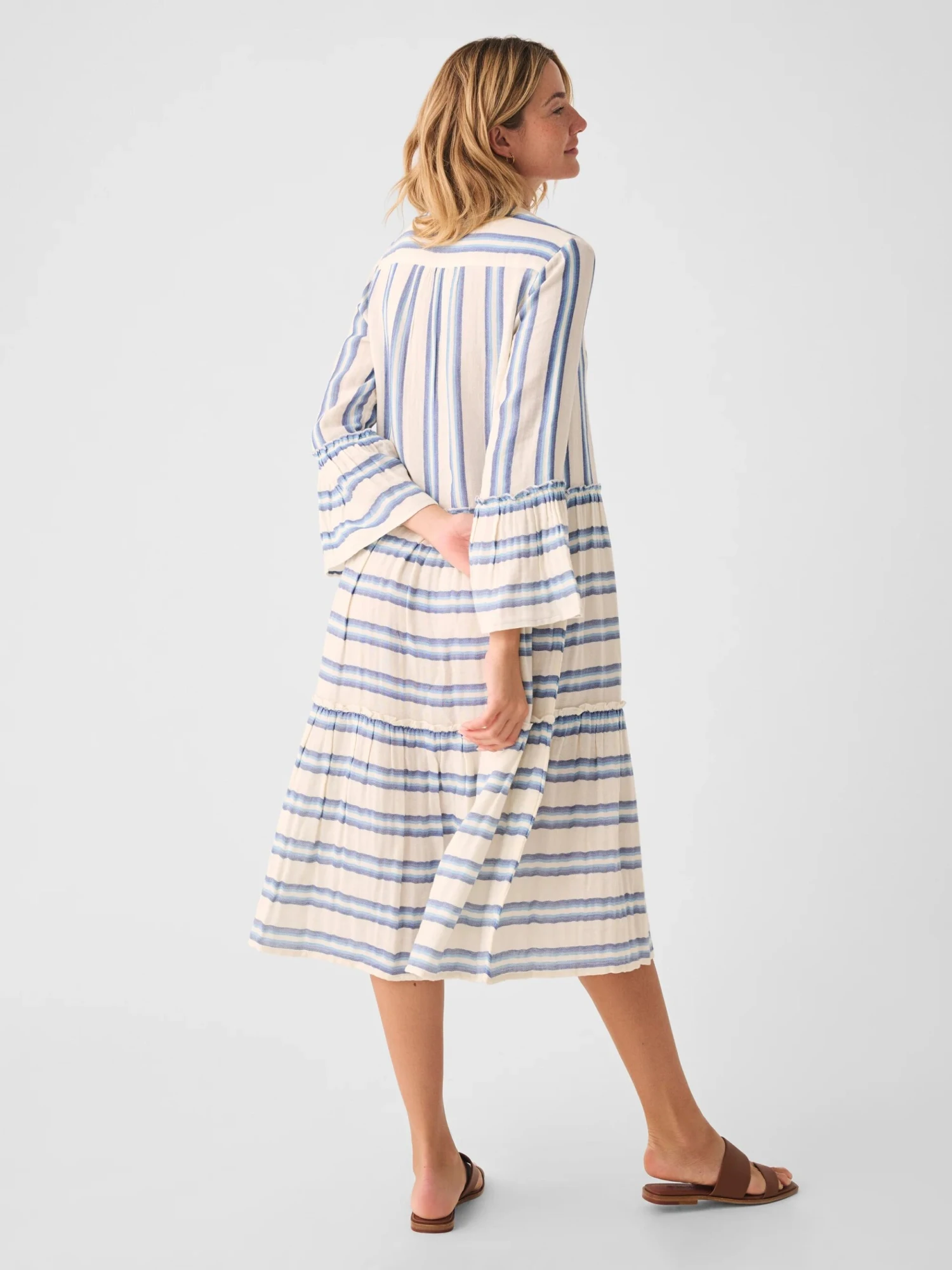 Faherty Dream Cotton Gauze Vida Midi Dress 2 Faherty Dream Cotton Gauze Vida Midi Dress - Image 2