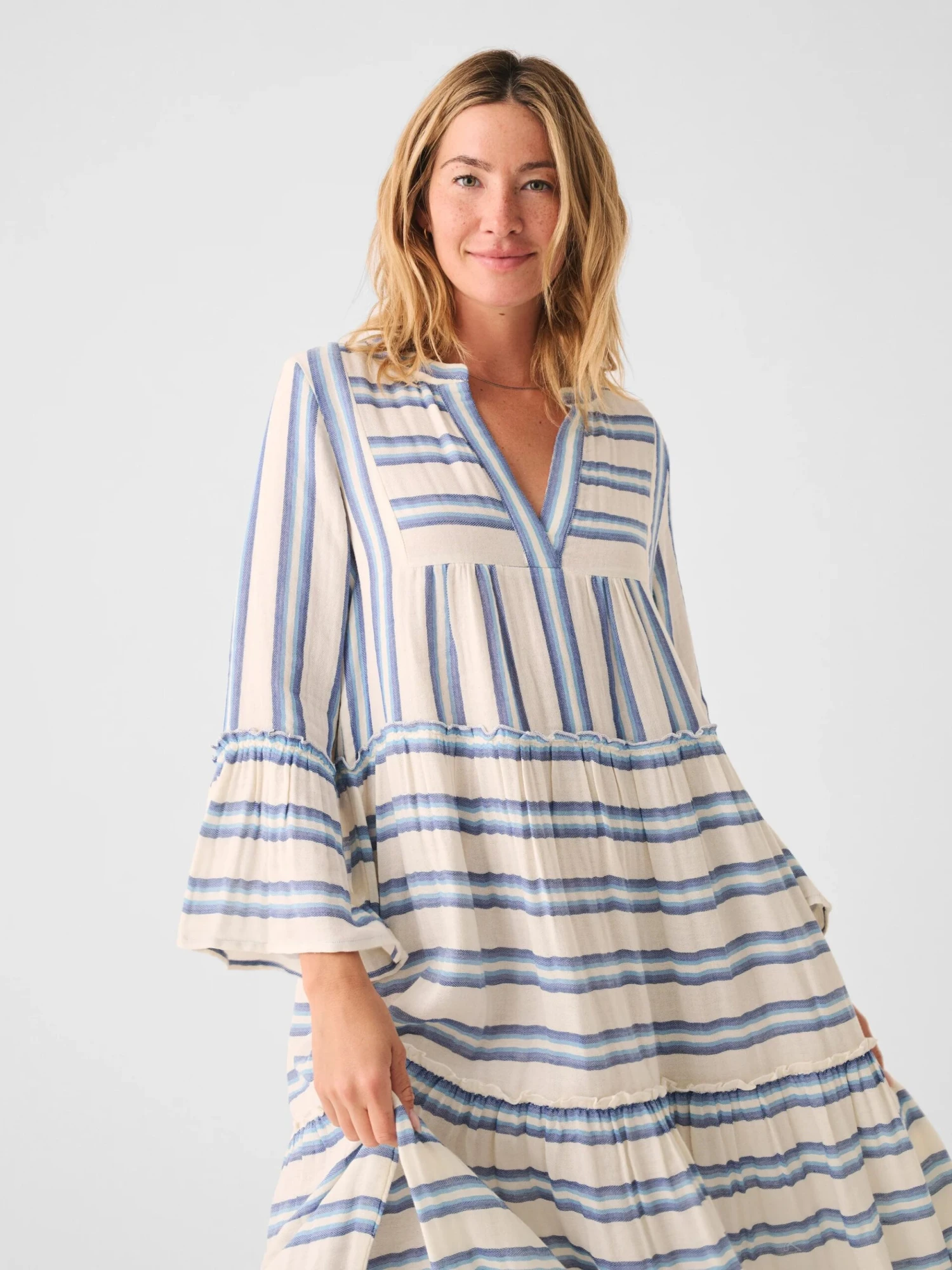 Faherty Dream Cotton Gauze Vida Midi Dress 3 Faherty Dream Cotton Gauze Vida Midi Dress - Image 3