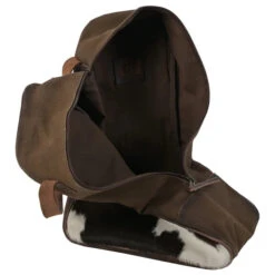 STS COWHIDE BOOT BAG -Western Cowboy Clothing Store STS39960 cowhide boot bag detail 600x bb89831c 7bdf 4f51 84fa 2d426f8fbfd4