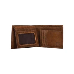 STS COWHIDE BIFOLD WALLET -Western Cowboy Clothing Store STS69216 mens cowhide bifold wallet inside 1 600x 0087a608 609c 4c23 a0ae 9e536c848ce6