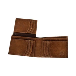 STS COWHIDE BIFOLD WALLET -Western Cowboy Clothing Store STS69216 mens cowhide bifold wallet inside 2 600x 96059b44 365c 44f8 9ed6 0ec870c66a84