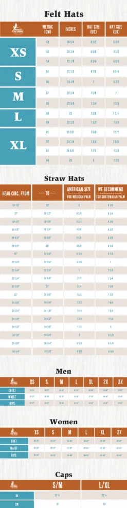 GREELEY HAT WORKS COMPETITOR SILVERMIST HAT -Western Cowboy Clothing Store Size Guide 2021