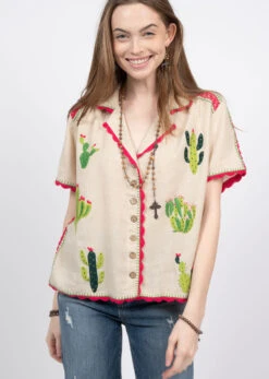 SISTER MARY SOCORRO CREAM BLOUSE