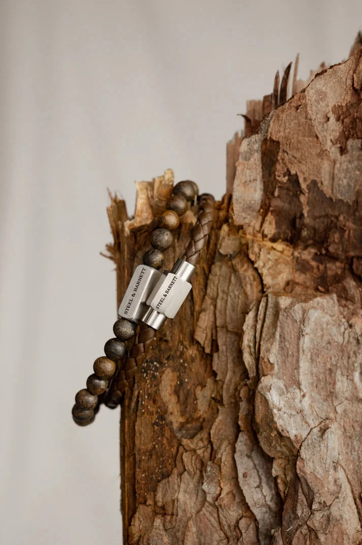 Luke Landon Bracelet- Brown | Silver 2 Luke Landon Bracelet- Brown | Silver - Image 2