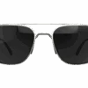 BEX MACH MATTE SILVER AND GRAY SUNGLASSES